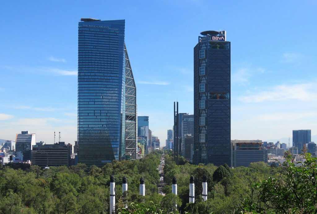 Paseo de la Reforma seen from Chapultepec Castle