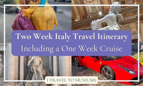 Two week Italy travel itinerary. Including a one week cruise